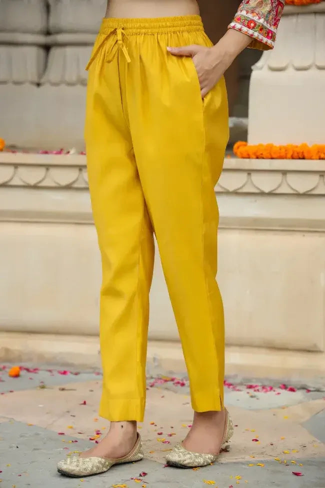 Premium Mustard Yellow Embroidered Anarkali Kurta Set with Multicolor Organza Dupatta